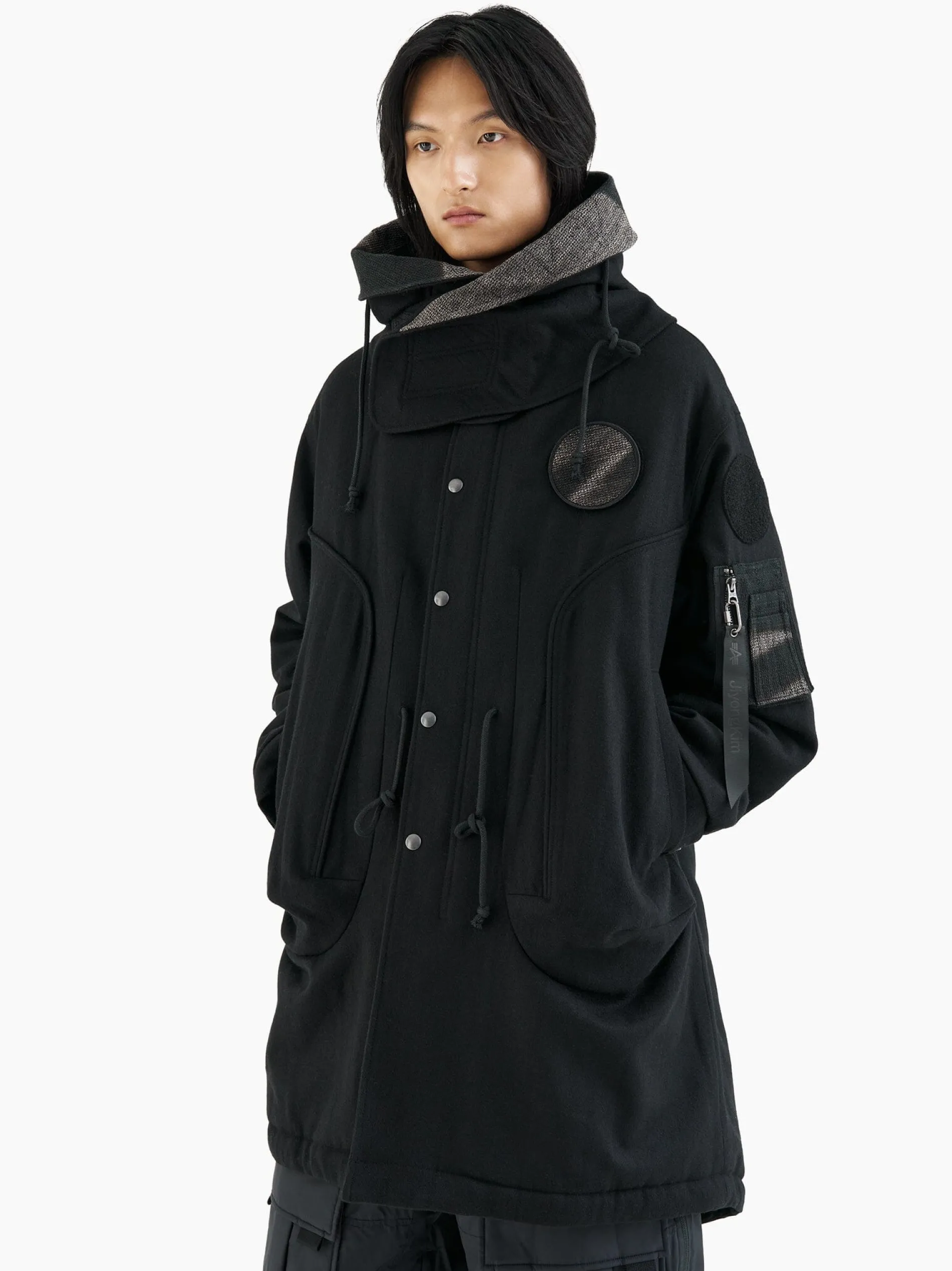 ALPHA X JIYONGKIM SUN-BLEACHED FISHTAIL COAT