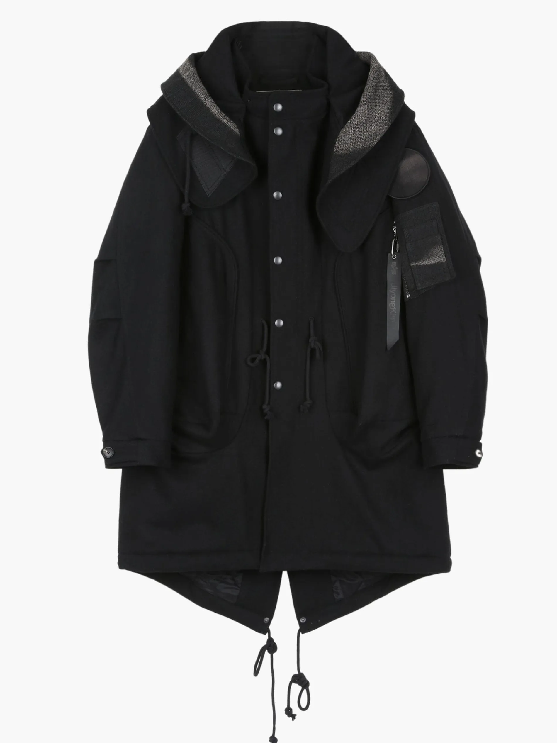 ALPHA X JIYONGKIM SUN-BLEACHED FISHTAIL COAT