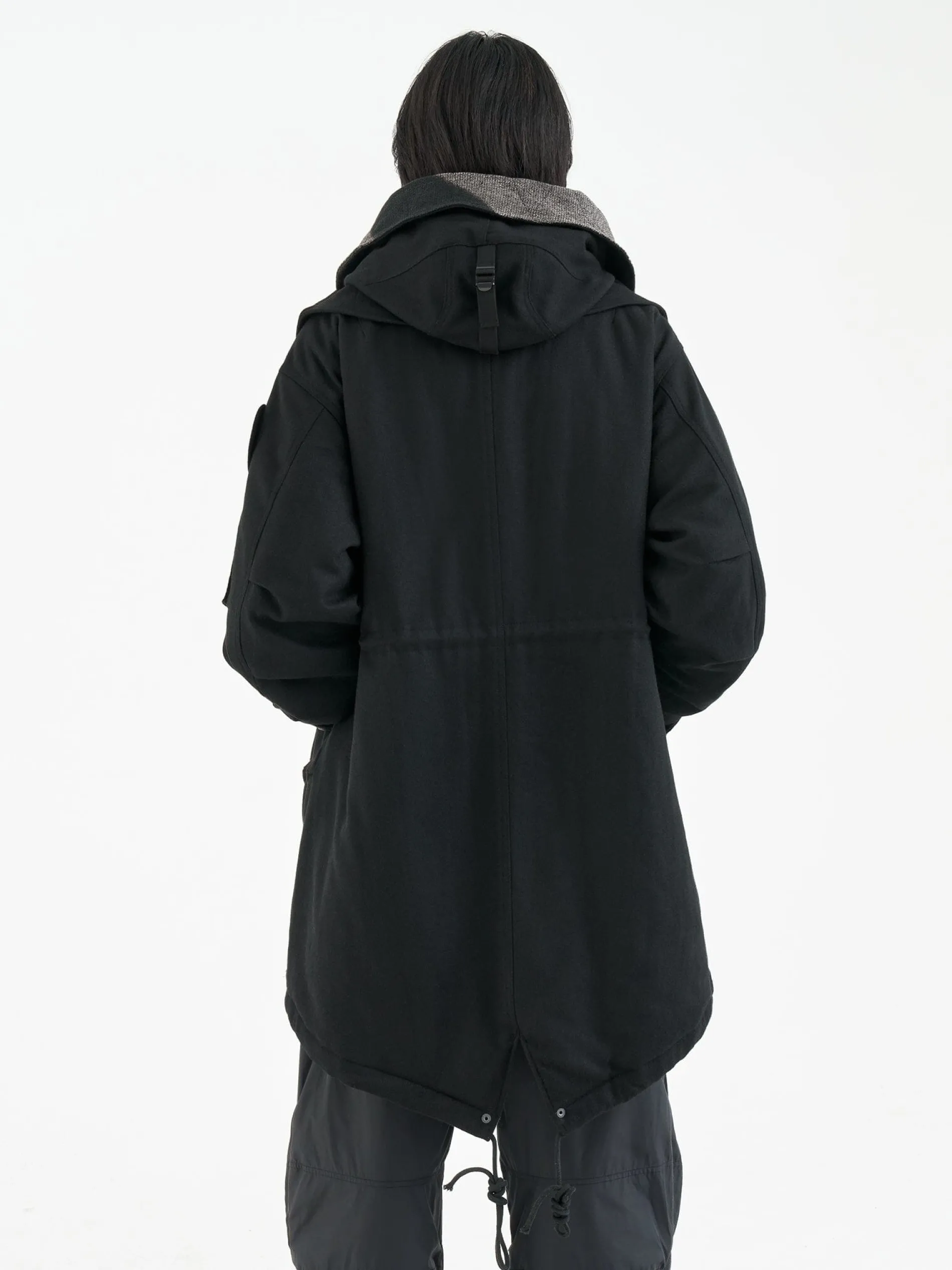 ALPHA X JIYONGKIM SUN-BLEACHED FISHTAIL COAT