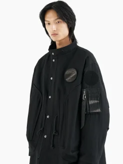 ALPHA X JIYONGKIM SUN-BLEACHED FISHTAIL COAT