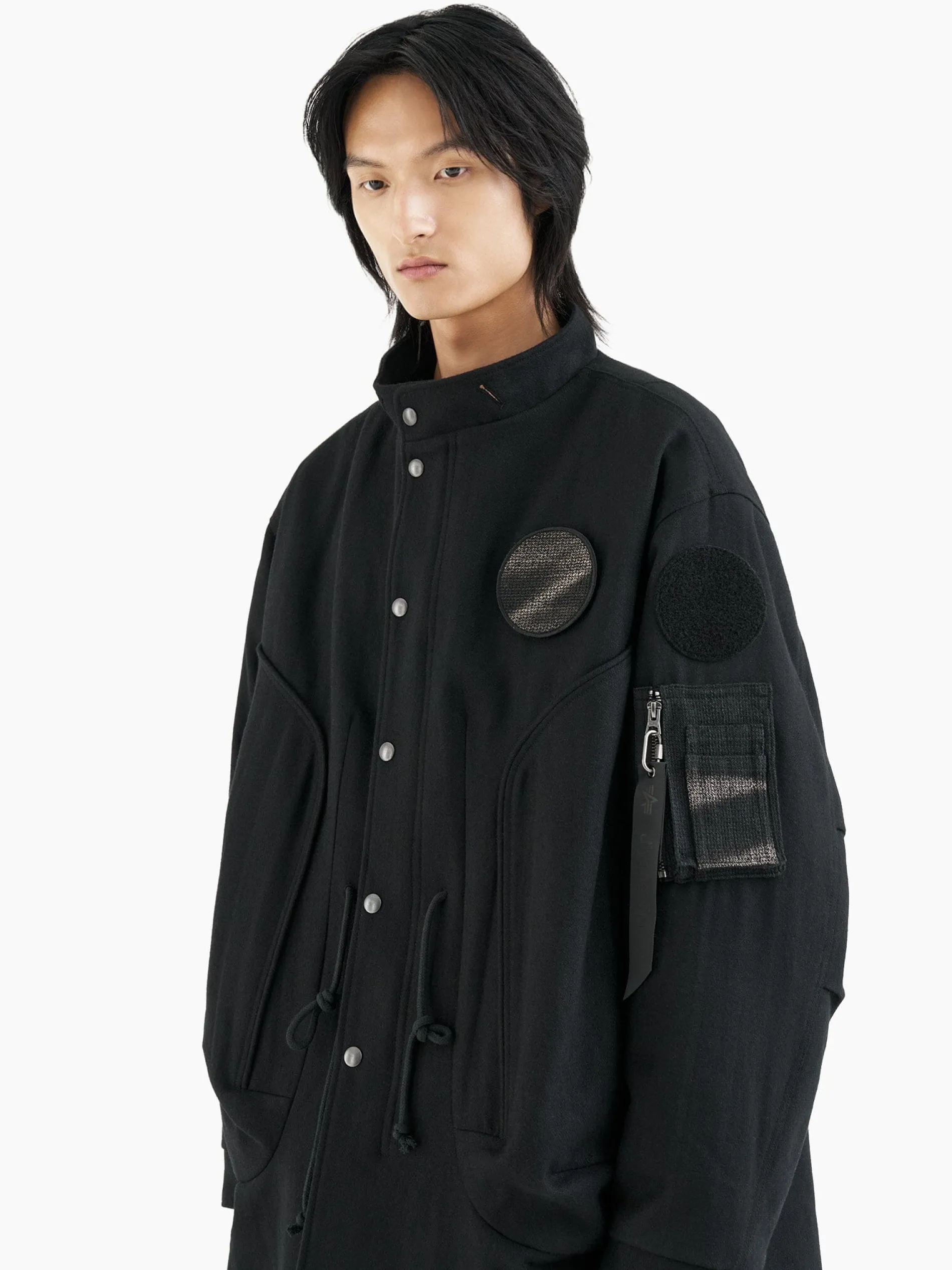 ALPHA X JIYONGKIM SUN-BLEACHED FISHTAIL COAT