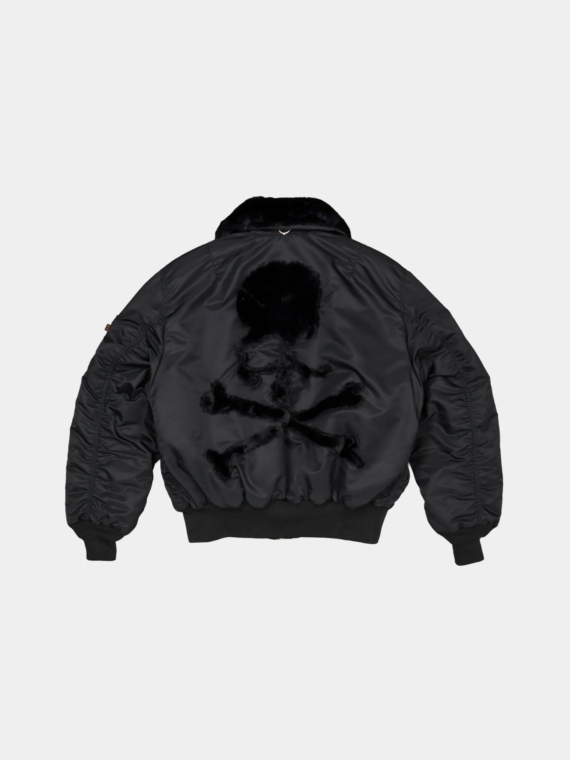ALPHA X MASTERMIND REVERSIBLE FAUX MOUTON B-15 FLIGHT JACKET