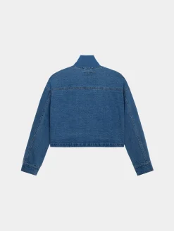 DENIM RELAXED FLIGHT JACKET WOMENS