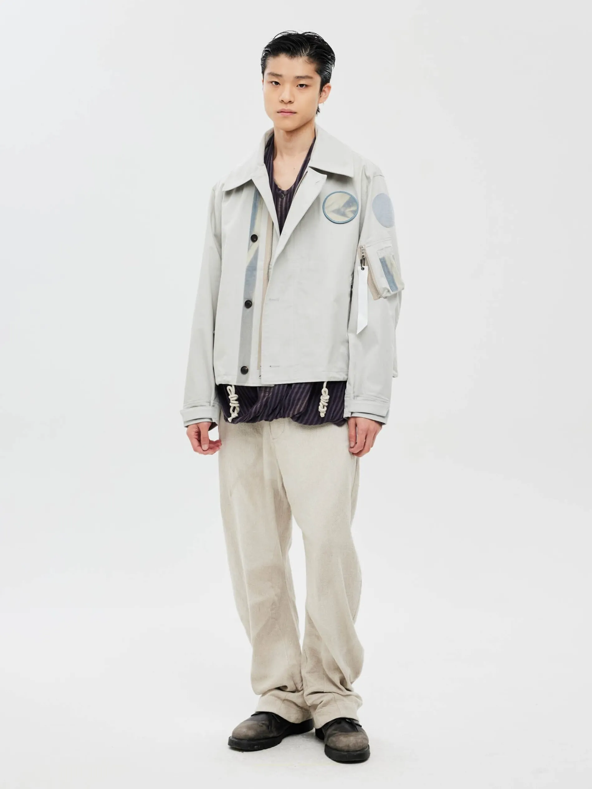 JIYONG KIM X ALPHA SUN BLEACHED WIDE COLLAR