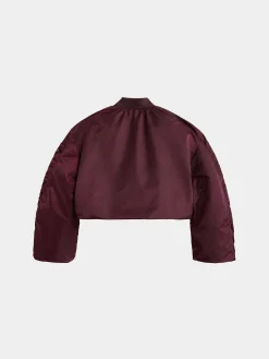 KNIT RIB MA-1 FLIGHT JACKET WOMENS
