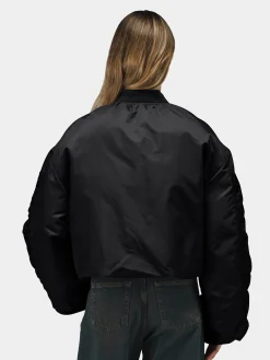 KNIT RIB MA-1 FLIGHT JACKET WOMENS