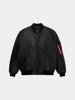 LEATHER MA-1 FLIGHT JACKET