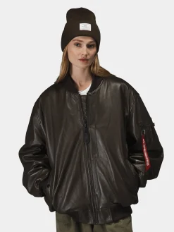 LEATHER MA-1 FLIGHT JACKET (ESPRESSO)