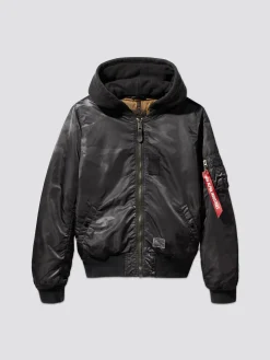 MA-1 HOODED BATTLEWASH BOMBER JACKET