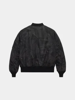MA-1 ZIPPERED PRINT FLIGHT JACKET