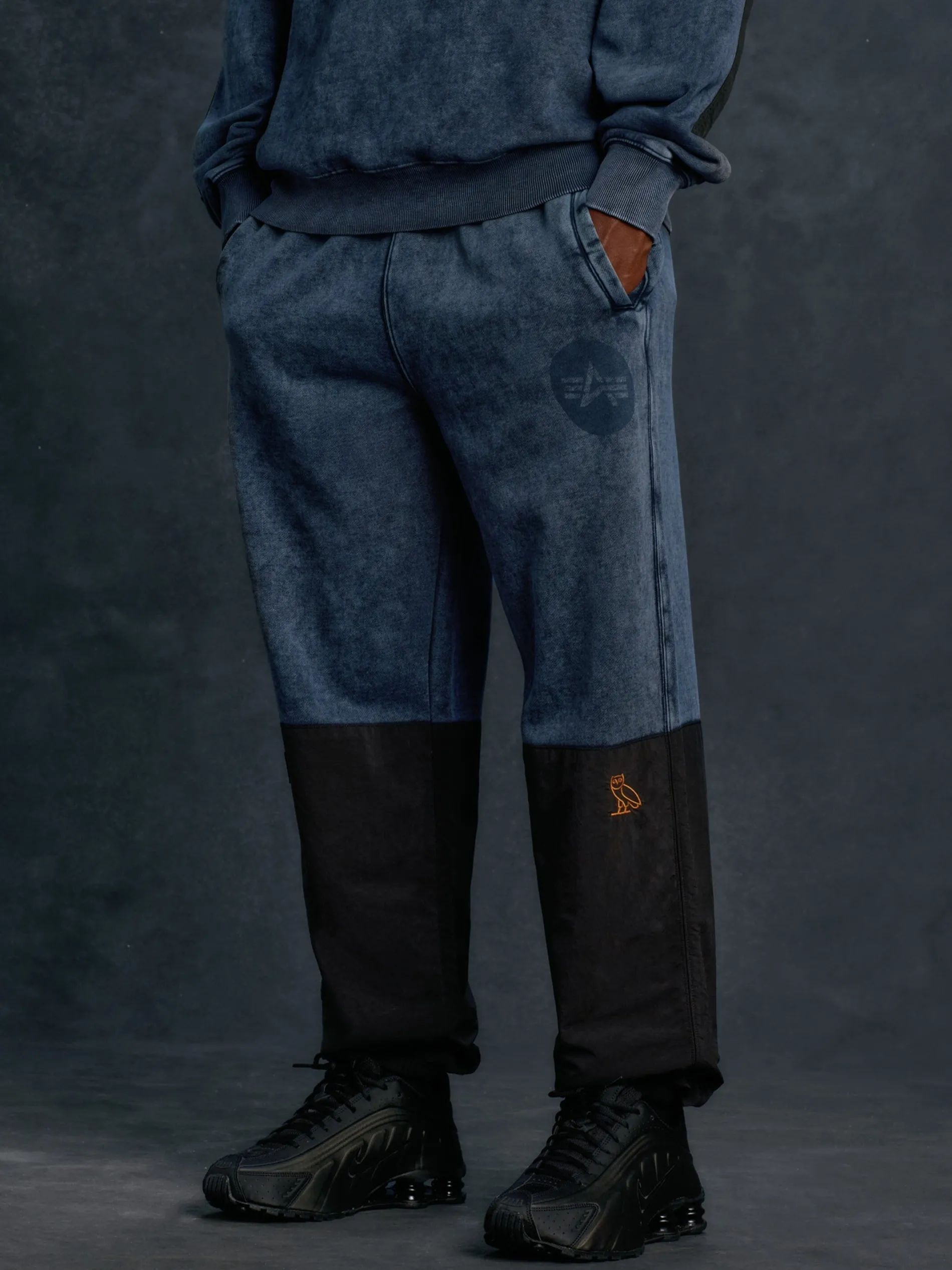 OVO X ALPHA GARMENT DYE FLEECE PANTS