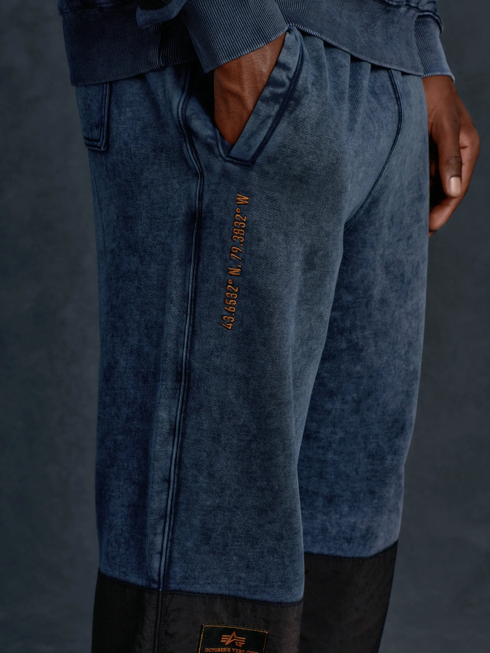 OVO X ALPHA GARMENT DYE FLEECE PANTS