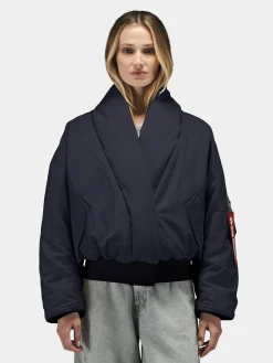 SHAWL COLLAR BOMBER JACKET WOMENS