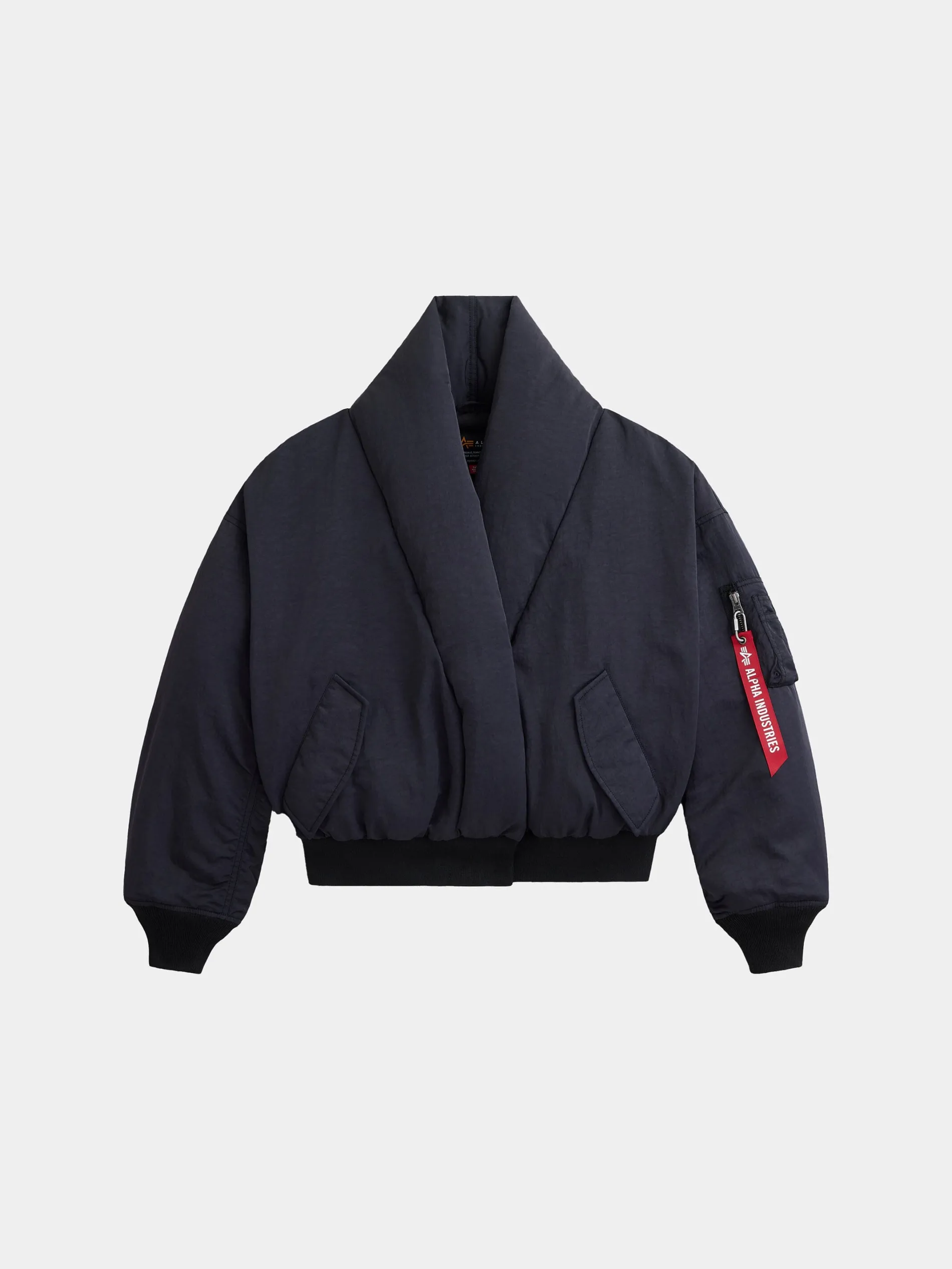SHAWL COLLAR BOMBER JACKET WOMENS